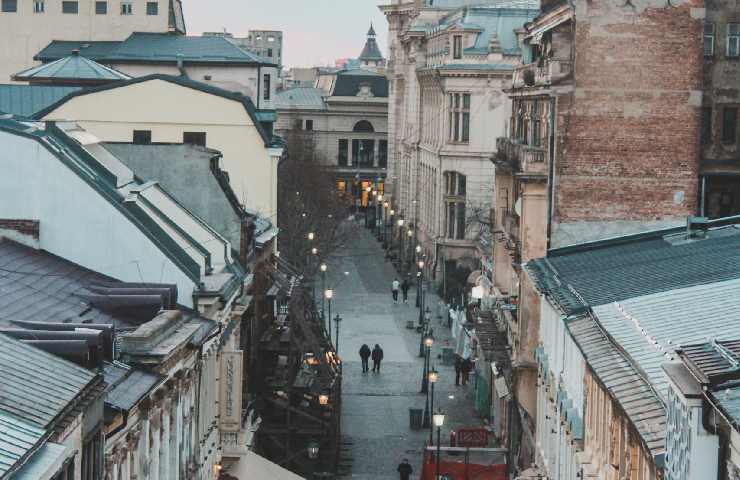 Strade del centro di Bucarest