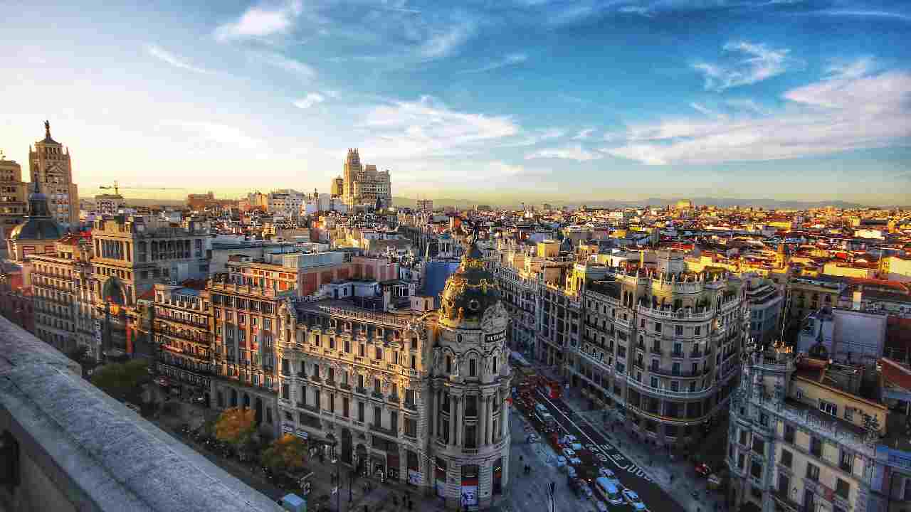Una vista di Madrid dall'alto