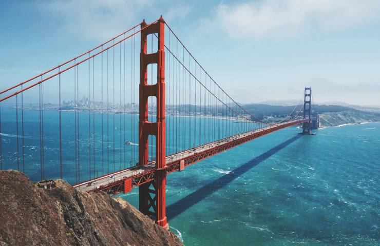 Vista sul Golden Gate Bridge a San Francisco