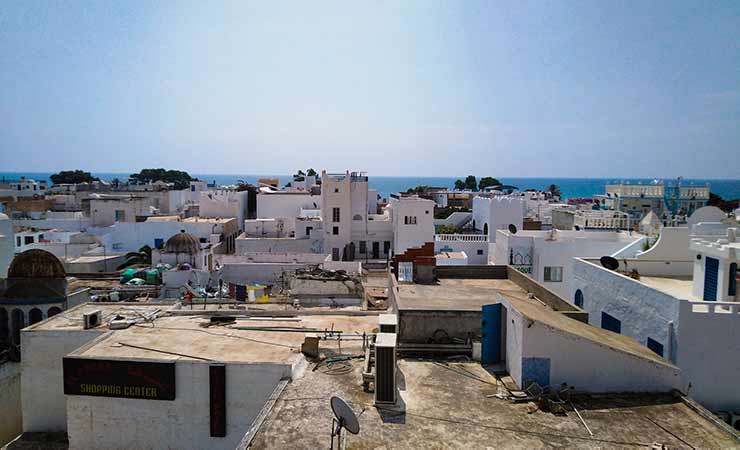 vista sui tetti di hammamet