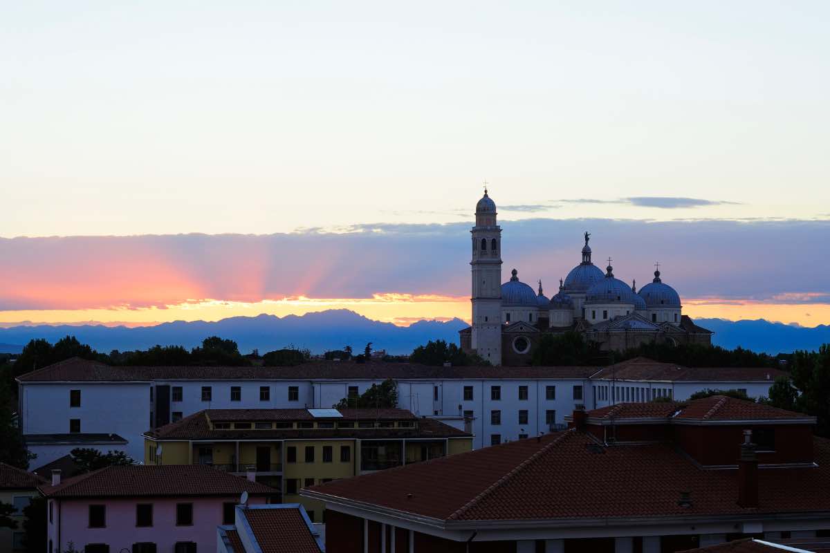 Una veduta dall'alto della città di Padova