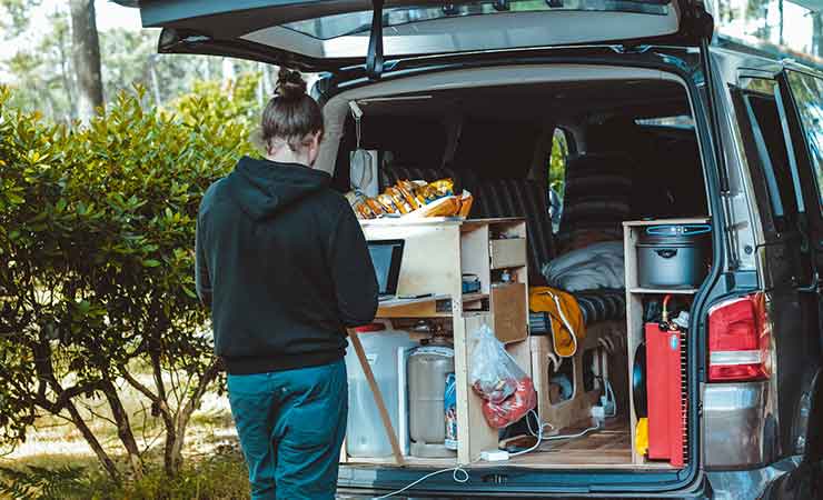 un camper e come è organizzato all'interno