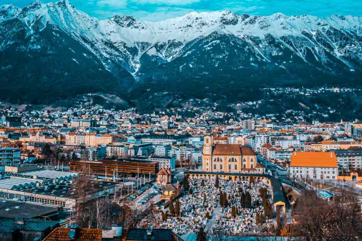 Vista sulla città di Innsbruck